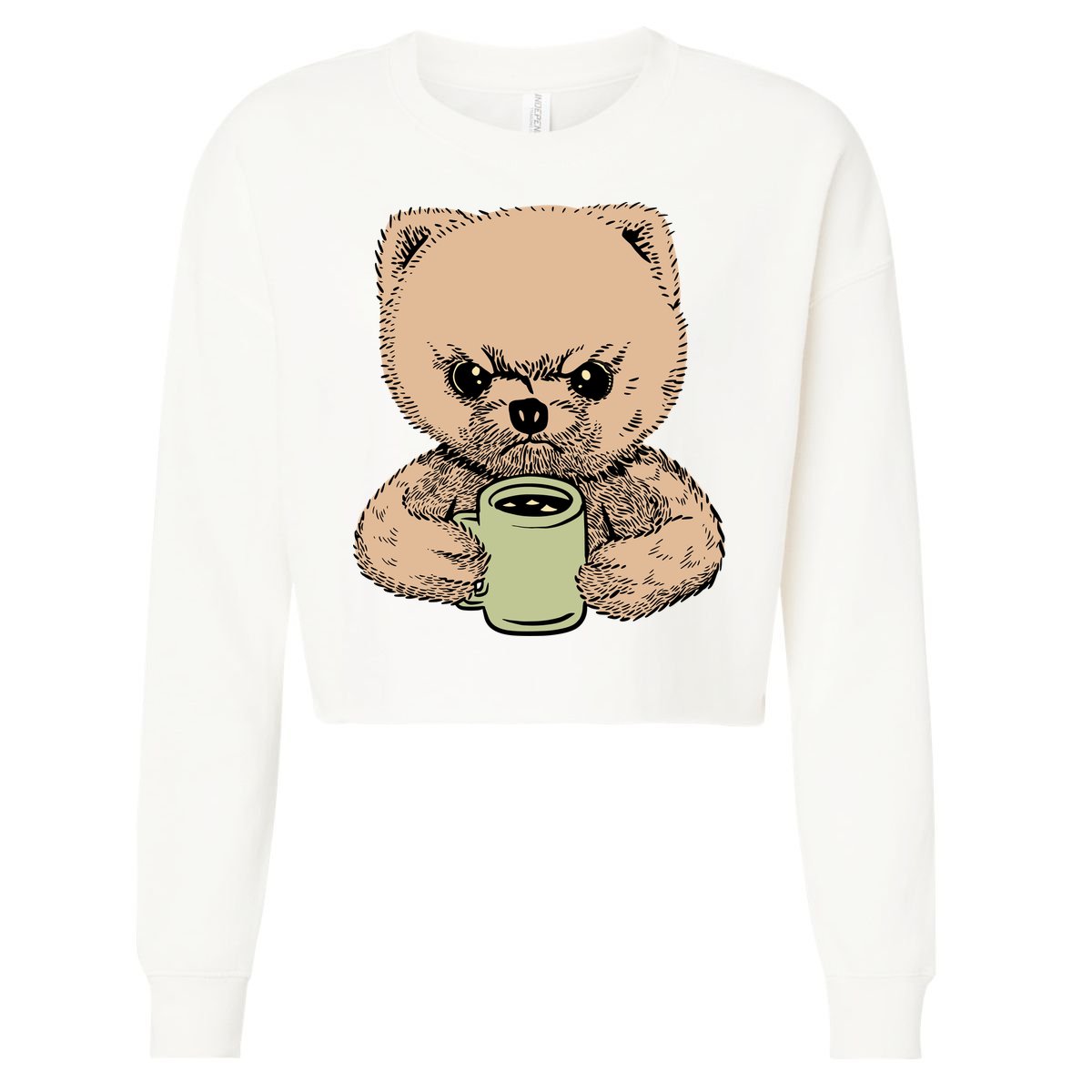 Angry Pomeranian Cropped Pullover Crew