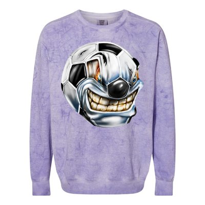 Angry Soccer Ball Colorblast Crewneck Sweatshirt