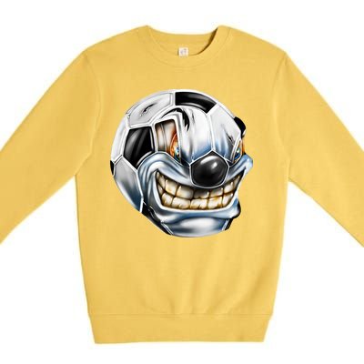 Angry Soccer Ball Premium Crewneck Sweatshirt