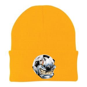 Angry Soccer Ball Knit Cap Winter Beanie