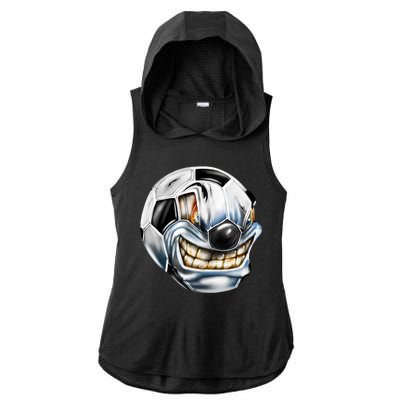 Angry Soccer Ball Ladies PosiCharge Tri-Blend Wicking Draft Hoodie Tank