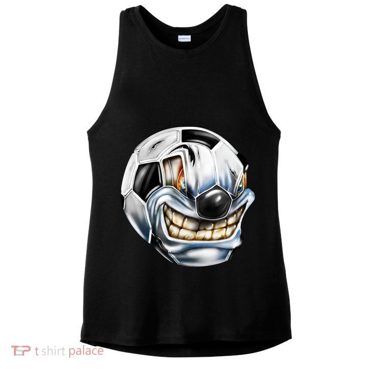 Angry Soccer Ball Ladies PosiCharge Tri-Blend Wicking Tank
