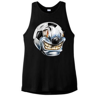 Angry Soccer Ball Ladies PosiCharge Tri-Blend Wicking Tank