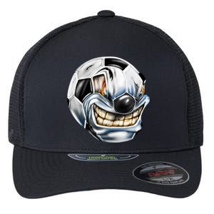 Angry Soccer Ball Flexfit Unipanel Trucker Cap