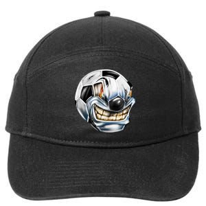 Angry Soccer Ball 7-Panel Snapback Hat