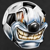 Angry Soccer Ball Adult Drive Performance Visor