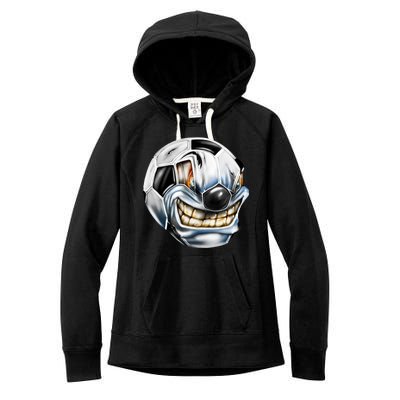 Angry Soccer Ball Women's Fleece Hoodie