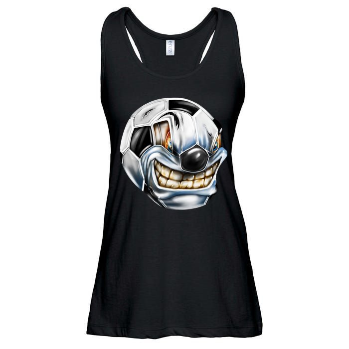 Angry Soccer Ball Ladies Essential Flowy Tank