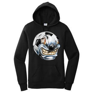 Angry Soccer Ball Women's Pullover Hoodie