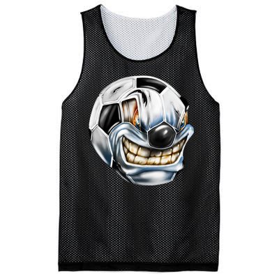 Angry Soccer Ball Mesh Reversible Basketball Jersey Tank