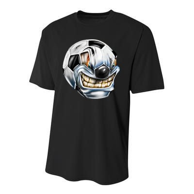 Angry Soccer Ball Youth Performance Sprint T-Shirt