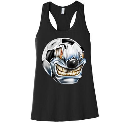 Angry Soccer Ball Women's Racerback Tank