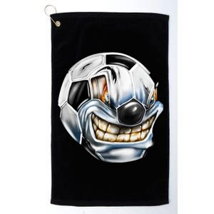 Angry Soccer Ball Platinum Collection Golf Towel