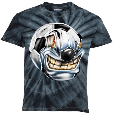 Angry Soccer Ball Kids Tie-Dye T-Shirt