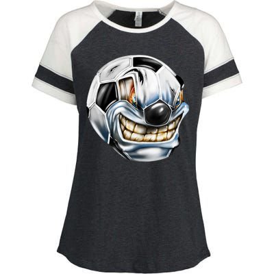 Angry Soccer Ball Enza Ladies Jersey Colorblock Tee