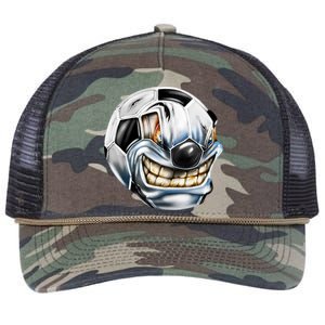 Angry Soccer Ball Retro Rope Trucker Hat Cap