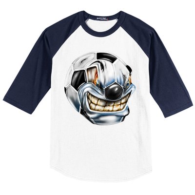 Angry Soccer Ball Baseball Sleeve Shirt