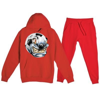 Angry Soccer Ball Premium Hooded Sweatsuit Set