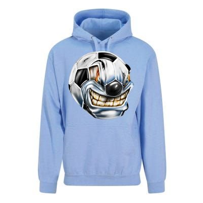 Angry Soccer Ball Unisex Surf Hoodie