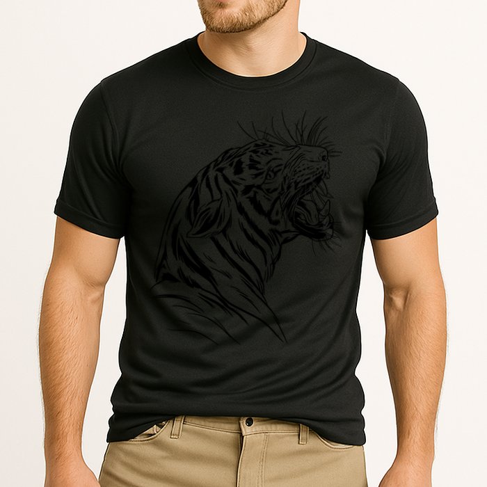 Angry Tiger Cooling Performance Crew T-Shirt