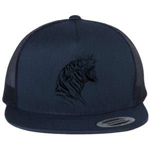 Angry Tiger Flat Bill Trucker Hat