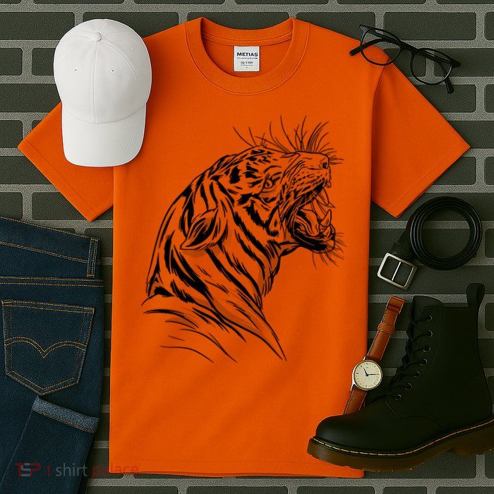 Angry Tiger Tall T-Shirt