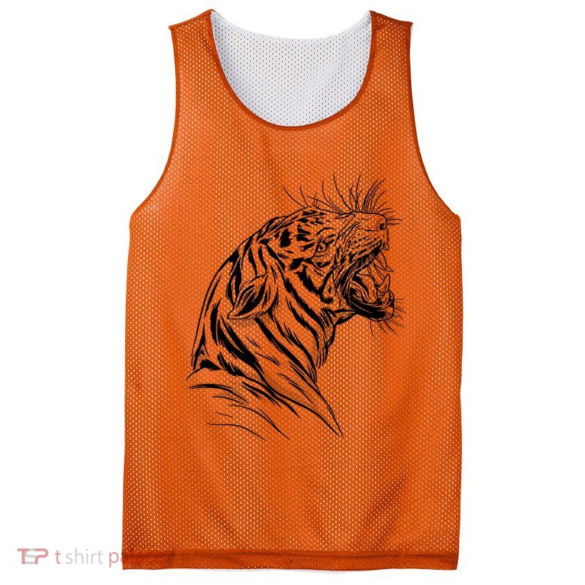 Angry Tiger Mesh Reversible Basketball Jersey Tank