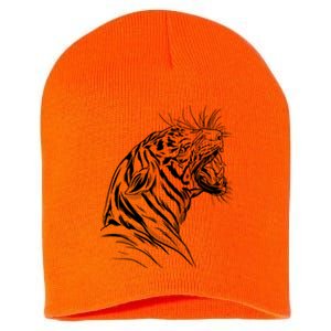 Angry Tiger Short Acrylic Beanie