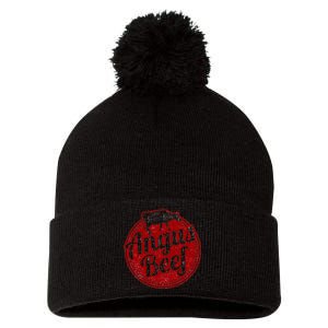 Angus Beef Pom Pom 12in Knit Beanie