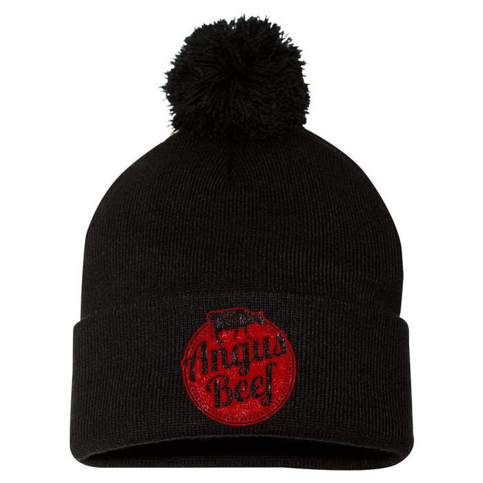 Angus Beef Pom Pom 12in Knit Beanie