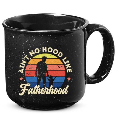 Ain't No Hood Like Fatherhood Retro Vintage Design Gift 15oz Campfire Ceramic Mug