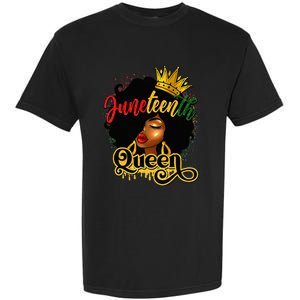 Afro Natural Hair Juneteenth Queen African American Garment-Dyed Heavyweight T-Shirt