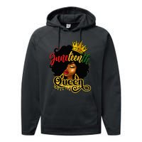 Afro Natural Hair Juneteenth Queen African American Performance Fleece Hoodie