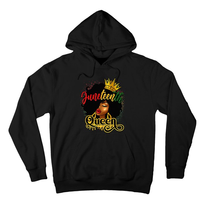 Afro Natural Hair Juneteenth Queen African American Hoodie