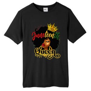 Afro Natural Hair Juneteenth Queen African American Tall Fusion ChromaSoft Performance T-Shirt