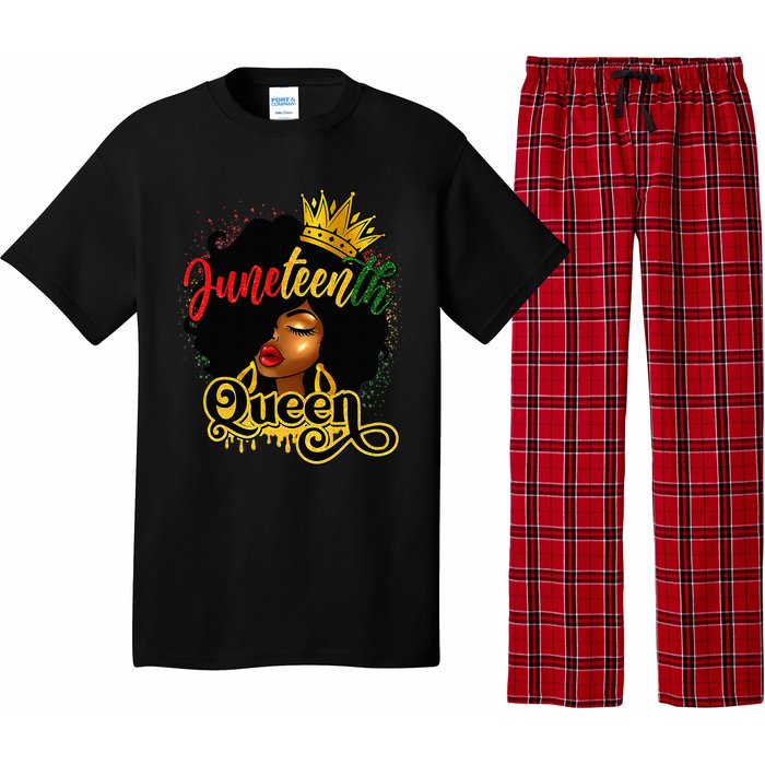 Afro Natural Hair Juneteenth Queen African American Pajama Set