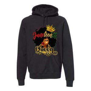 Afro Natural Hair Juneteenth Queen African American Premium Hoodie