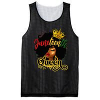 Afro Natural Hair Juneteenth Queen African American Mesh Reversible Basketball Jersey Tank