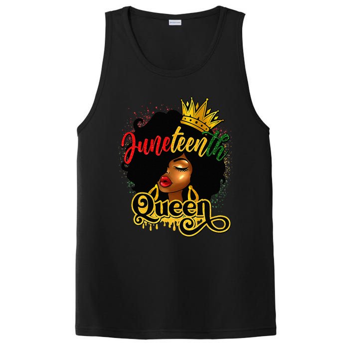 Afro Natural Hair Juneteenth Queen African American PosiCharge Competitor Tank