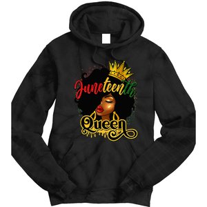 Afro Natural Hair Juneteenth Queen African American Tie Dye Hoodie