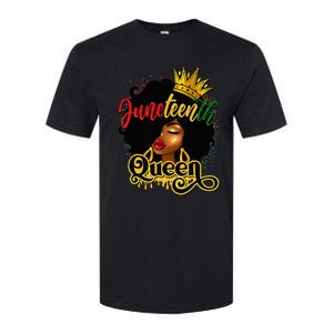 Afro Natural Hair Juneteenth Queen African American Softstyle CVC T-Shirt