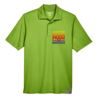 Ain't No Hood Like Fatherhood Funny Father Dad Gift Men's Origin Performance Pique Polo