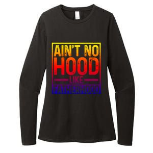 Ain't No Hood Like Fatherhood Funny Father Dad Gift Womens CVC Long Sleeve Shirt