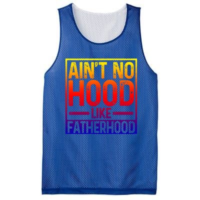 Ain't No Hood Like Fatherhood Funny Father Dad Gift Mesh Reversible Basketball Jersey Tank