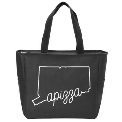 Apizza New Haven Pizza Award Winning Tomato Pie Connecticut Zip Tote Bag