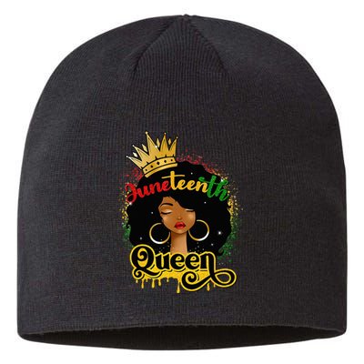 Afro Natural Hair Juneteenth Queen African American Wo Sustainable Beanie