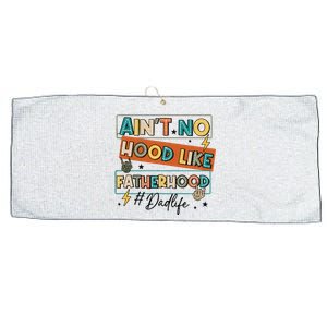 AinT No Hood Like Fatherhood Large Microfiber Waffle Golf Towel