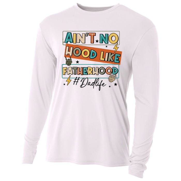 AinT No Hood Like Fatherhood Cooling Performance Long Sleeve Crew