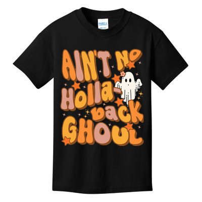 Ain't no hollaback ghoul Funny Halloween Groovy ghost Kids T-Shirt