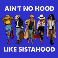 AinT No Hood Like Sisterhood Afro Sistas Black Women Gift Button